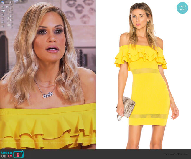 By the Way Emilie Tiered Knit Dress worn by Jackie Goldschneider on The Real Housewives of New Jersey