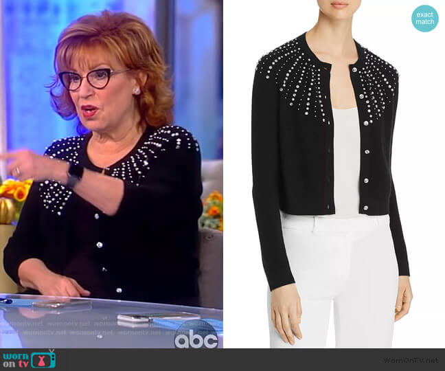 C by Bloomingdale's Embellished Cashmere Cardigan worn by Joy Behar on The View