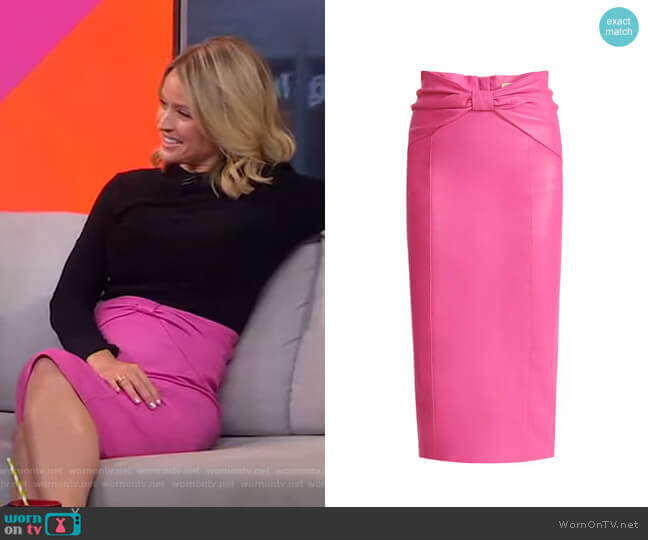 Veronica Beard Carlyn Skirt worn by Sara Haines on Good Morning America
