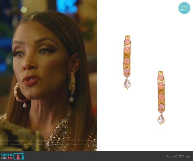 Christie Nicolaides Carmen Hoopes worn by Dominique Deveraux (Michael Michele) on Dynasty
