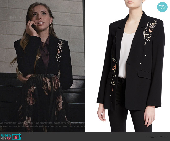Cinq a Sept Estelle Embroidered Blazer worn by Stephanie 'Stevie' McCord (Wallis Currie-Wood) on Madam Secretary