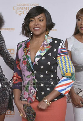 Cookie’s mixed print blazer on Empire
