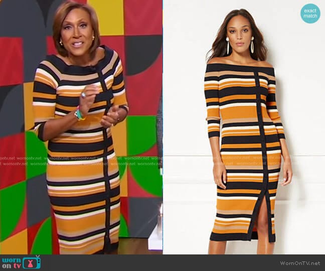 New York & Company Daveena Dress - Eva Mendes Collection worn by Robin Roberts on Good Morning America
