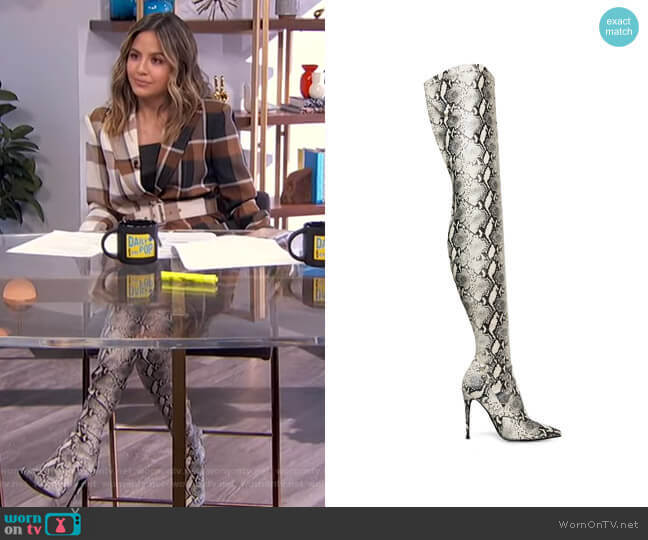 Steve Madden Dominique Over-The-Knee Stretch Boots worn by Erin Lim on E! News