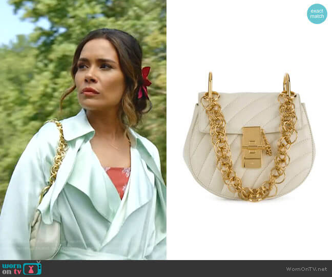 Chloe Drew Bijou Mini Shoulder Bag worn by Cristal Jennings (Daniella Alonso) on Dynasty