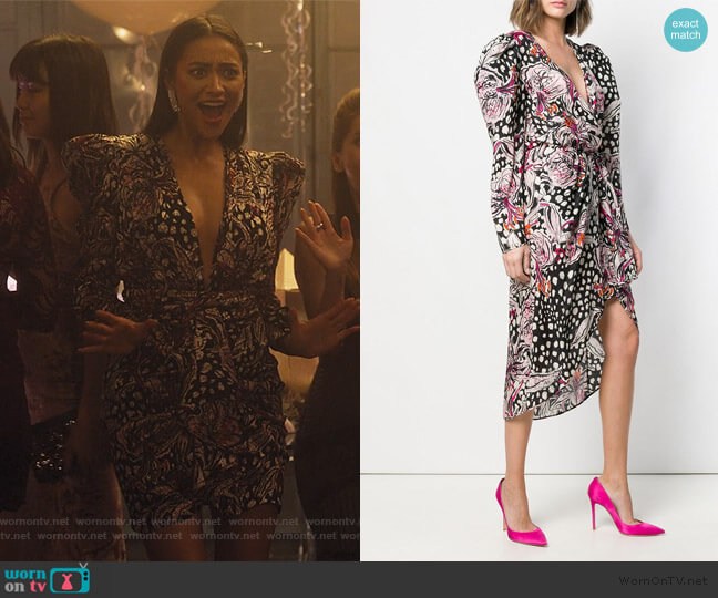 Dundas Puff Sleeve Dress worn by Stella Cole (Shay Mitchell) on Dollface