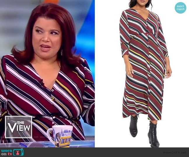Eloquii Long Sleeve Maxi Dress worn by Ana Navarro on The View