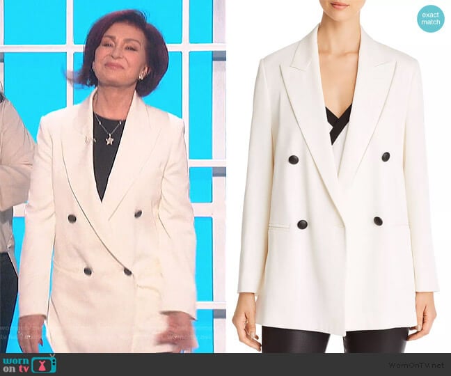 Emporio Armani Double-Breasted Peak-Lapel Blazer worn by Sharon Osbourne on The Talk