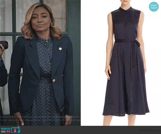Equipment Clevete Midi Dress worn by Daisy Grant (Patina Miller) on Madam Secretary