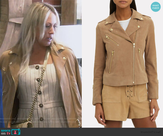 Fifth & Mode Frances Moto Jacket worn by Braunwyn Windham-Burke on The Real Housewives of Orange County