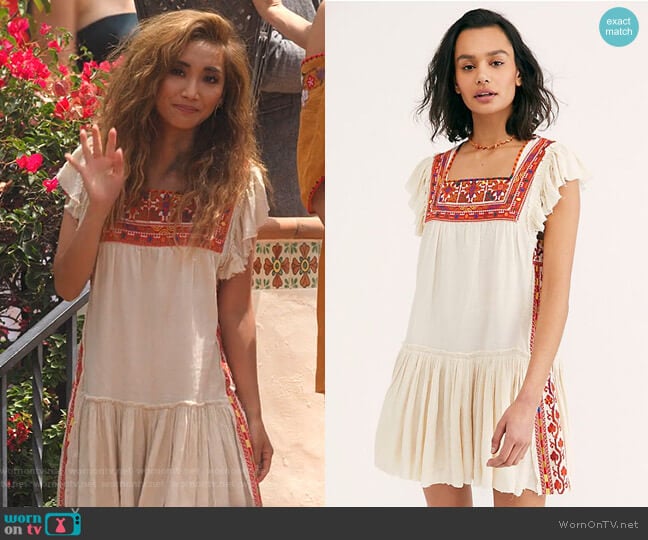 Free People Day Glow Mini Dress worn by Madison Maxwell (Brenda Song) on Dollface