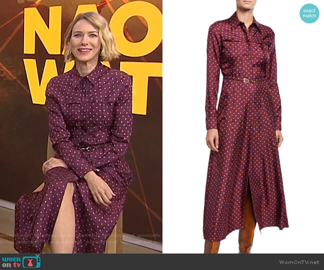 Gabriela Hearst Polka Dot Silk Twill Shirtdress