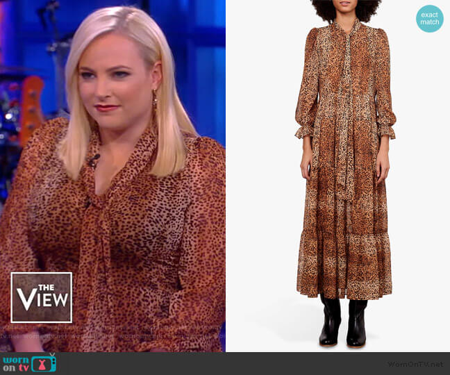 Gerard Darel Dayana Leopard Print Dress worn by Meghan McCain on The View