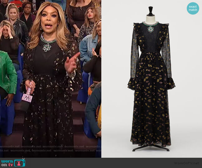 H&M Dress with Flounces worn by Wendy Williams on The Wendy Williams Show