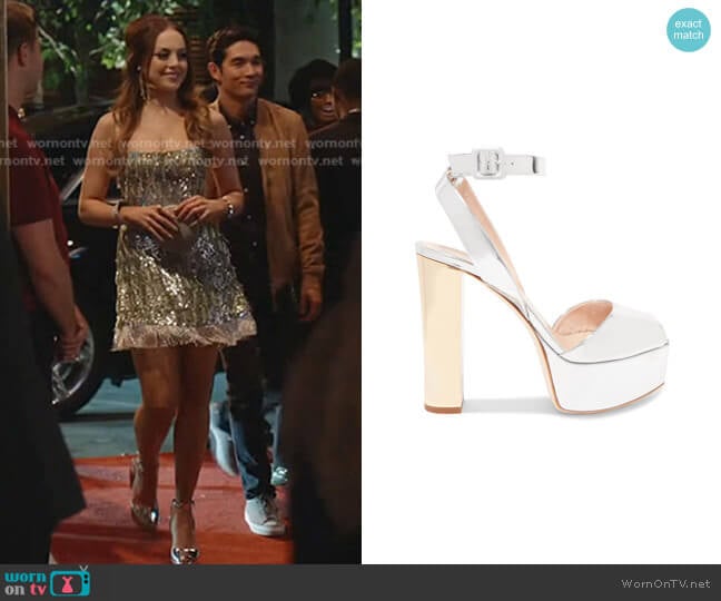 Giuseppe Zanotti Betty Platform Sandals worn by Fallon Carrington (Elizabeth Gillies) on Dynasty