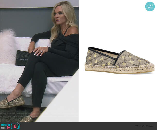 Gucci Logo Espadrille Flat worn by Tamra Judge on The Real Housewives of Orange County