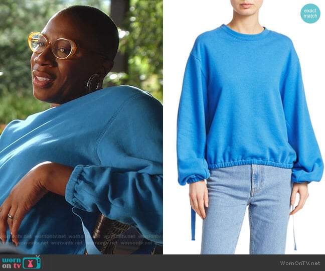 Helmut Lang Vintage Terry Cotton Sweatshirt worn by Henrietta Wilson (Aisha Hinds) on 9-1-1