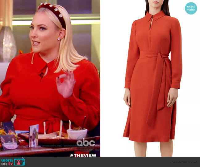 Hobbs London Georgiana Collared Dress worn by Meghan McCain on The View