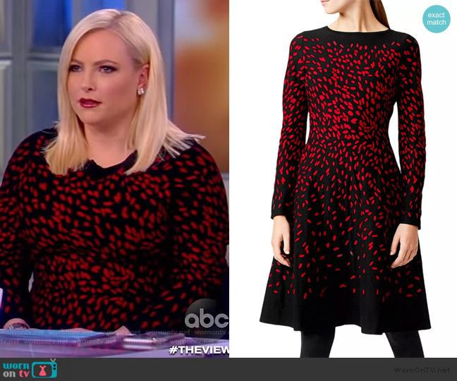 Hobbs London Jodie Jacquard A-Line Dress worn by Meghan McCain on The View