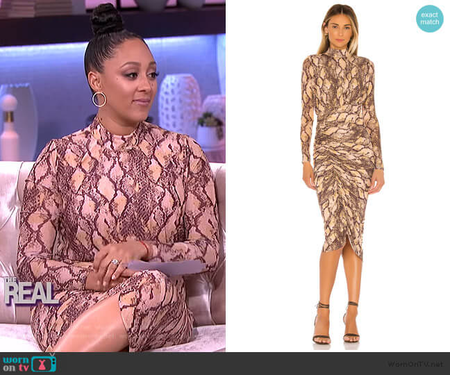 House of Harlow 1960 x REVOLVE Minka Midi Dress worn by Tamera Mowry on The Real