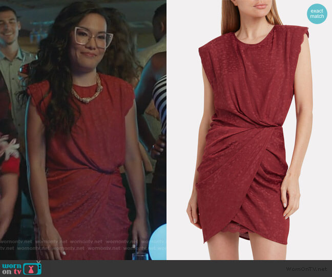 IRO Dedora Leopard Jacquard Mini Dress worn by Doris (Ali Wong) on American Housewife