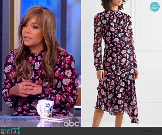 Jason Wu Printed Asymmetrical Dress worn by Sunny Hostin on The View