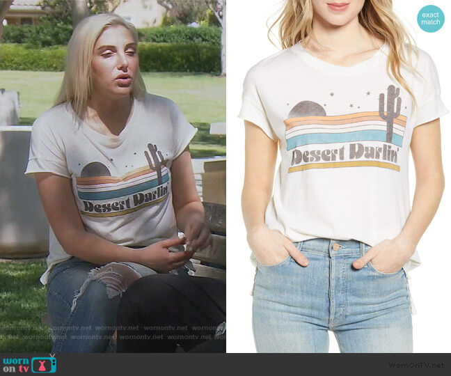 Junk Food Desert Darlin' Vintage Cotton Tee worn by Gina Kirschenheiter on The Real Housewives of Orange County