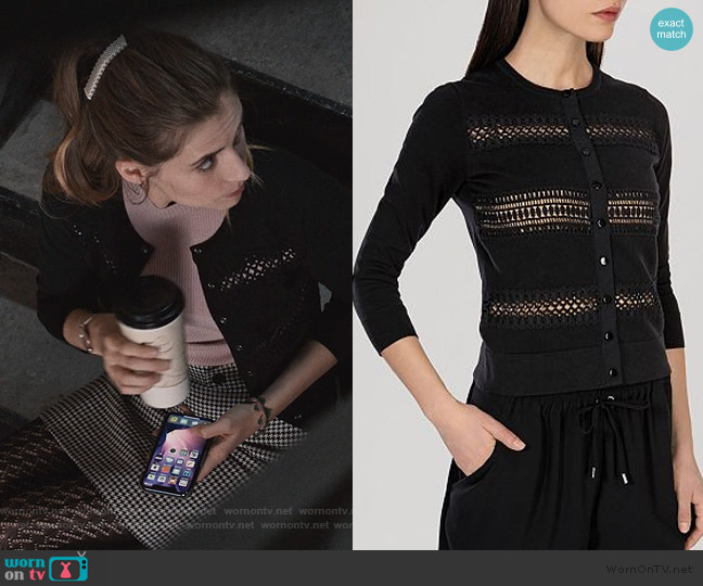 Karen Millen Lace Stripe Knit Collection worn by Stephanie 'Stevie' McCord (Wallis Currie-Wood) on Madam Secretary