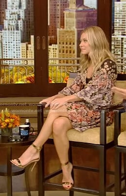 Kelly’s floral mini dress on Live with Kelly and Ryan