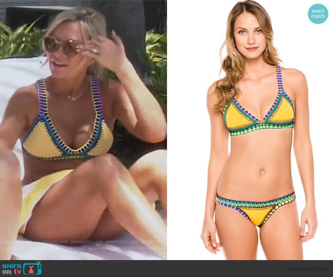Kiini Ro Crochet Trim Bralette Bikini Top worn by Tamra Judge on The Real Housewives of Orange County