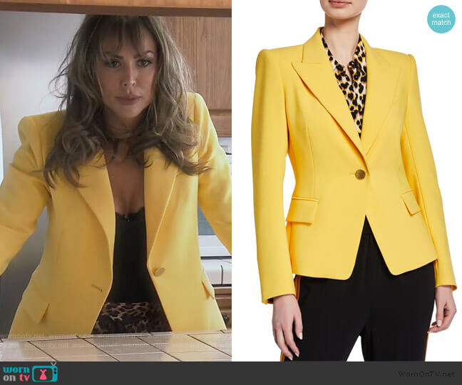 Kobi Halperin Dylan One-Button Tailored Jacket worn by Kelly Dodd on The Real Housewives of Orange County