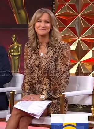 Lara’s animal print mini dress on Good Morning America