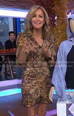 Lara’s animal print mini dress on Good Morning America