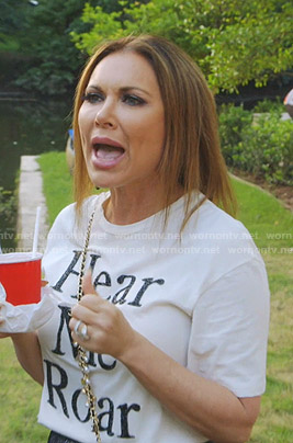 LeeAnne’s Hear Me Roar tee on The Real Housewives of Dallas
