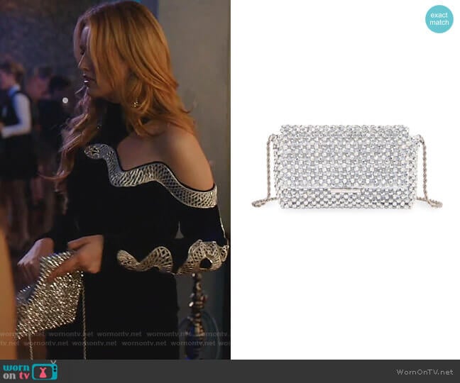 Loeffler Randall Mimi Beaded Clutch worn by Kirby Anders (Maddison Brown) on Dynasty