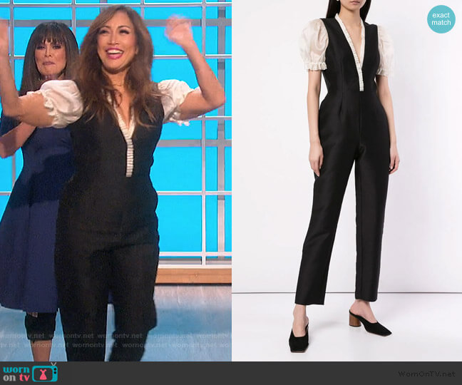 Macgraw Suzette Jumpsuit worn by Carrie Inaba on The Talk