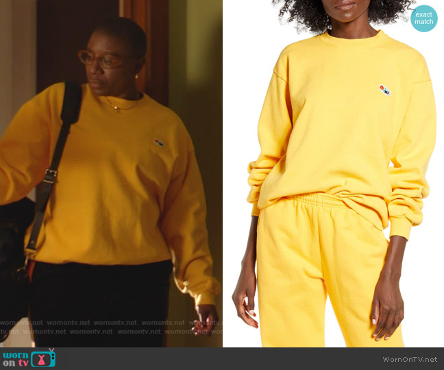 Melody Ehsani ME. Rose Crewneck Sweatshirt worn by Henrietta Wilson (Aisha Hinds) on 9-1-1