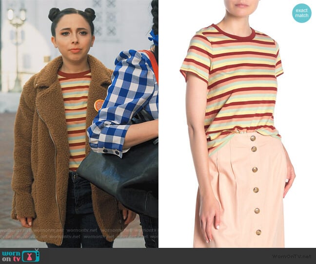 Madewell Northside Vintage Broadway Stripe T-Shirt worn by Izzy Levine (Esther Povitsky) on Dollface