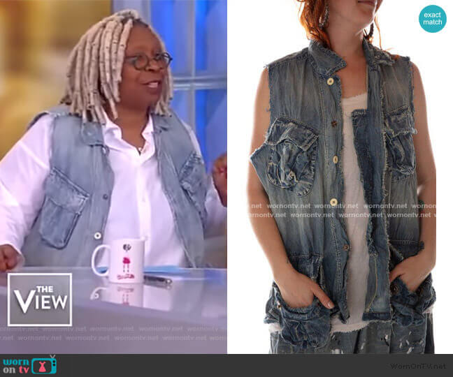 Magnolia Pearl Cotton Utility Vest worn by Whoopi Goldberg on The View
