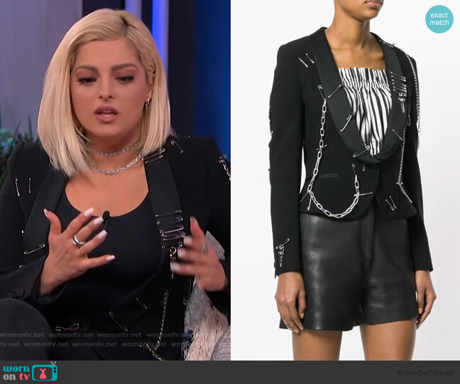Moschino Safety-pins Chain Blazer