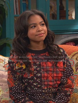 Nia’s patchwork sweatshirt on Ravens Home