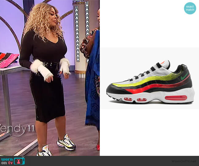 Nike in Solar Red Air Max 95 worn by Wendy Williams on The Wendy Williams Show