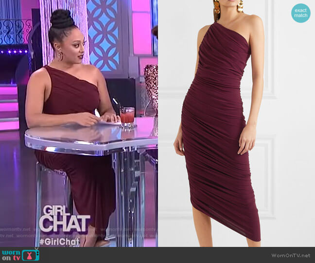 Norma Kamali Diana Dress worn by Tamera Mowry on The Real