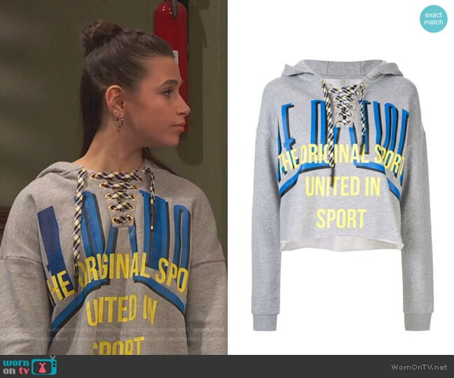 P .E Nation Rocket Shot Hoodie worn by Tess O'Malley (Sky Katz) on Ravens Home