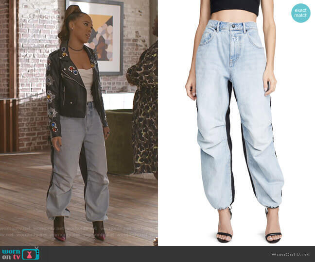 Denim x Alexander Wang Pack Mix Pants worn by Tiana Brown (Serayah McNeill) on Empire