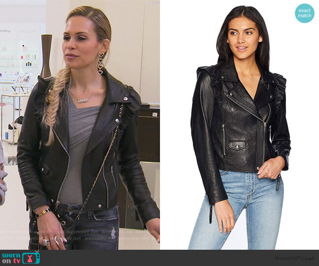 Paige Annika Moto Jacket worn by Jackie Goldschneider on The Real Housewives of New Jersey