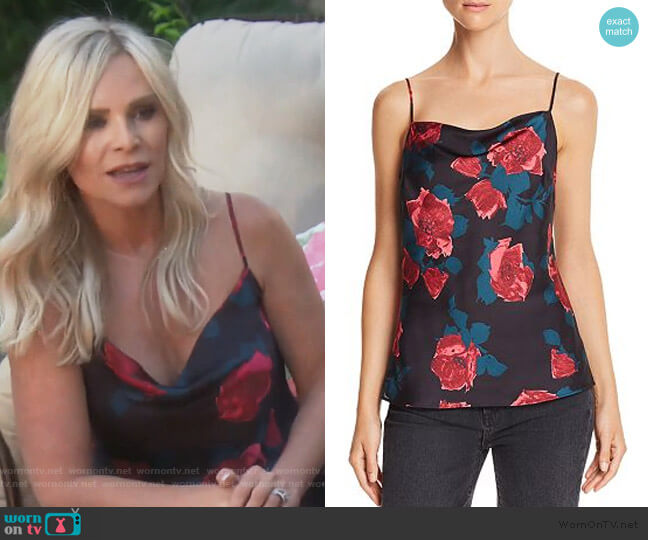 Paige Giovanna Floral Camisole Top worn by Tamra Judge on The Real Housewives of Orange County