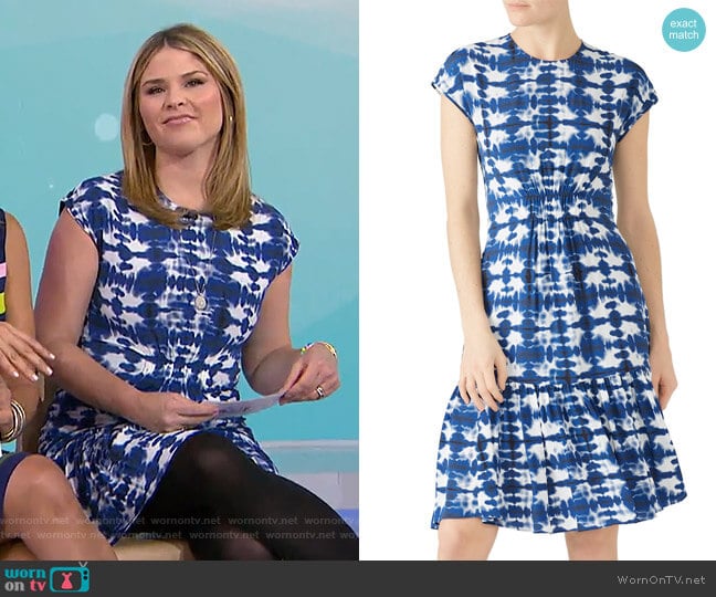 Proenza Schouler Short Sleeve Tie Dye Dress worn by Jenna Bush Hager on Today