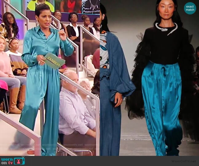 Kidde Itto Satin Pants worn by Tamron Hall on Tamron Hall Show