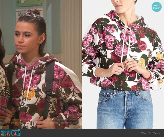 RACHEL Rachel Roy Ginger Printed Hoodie Sweatshirt worn by Tess O'Malley (Sky Katz) on Ravens Home